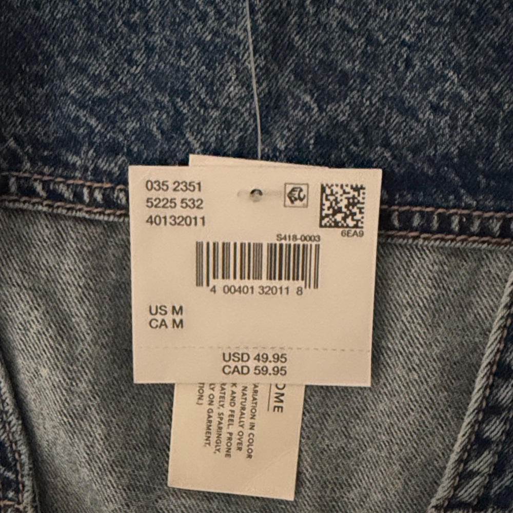 NWTS American Eagle Outfitters Dark Blue Denim Vest - Picture 2 of 4